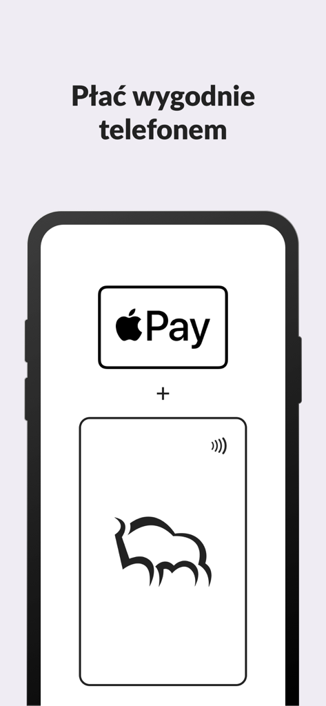 Pantalla de la aplicación PeoPay que ilustra la compatibilidad de Apple Pay con las tarjetas de Bank Pekao