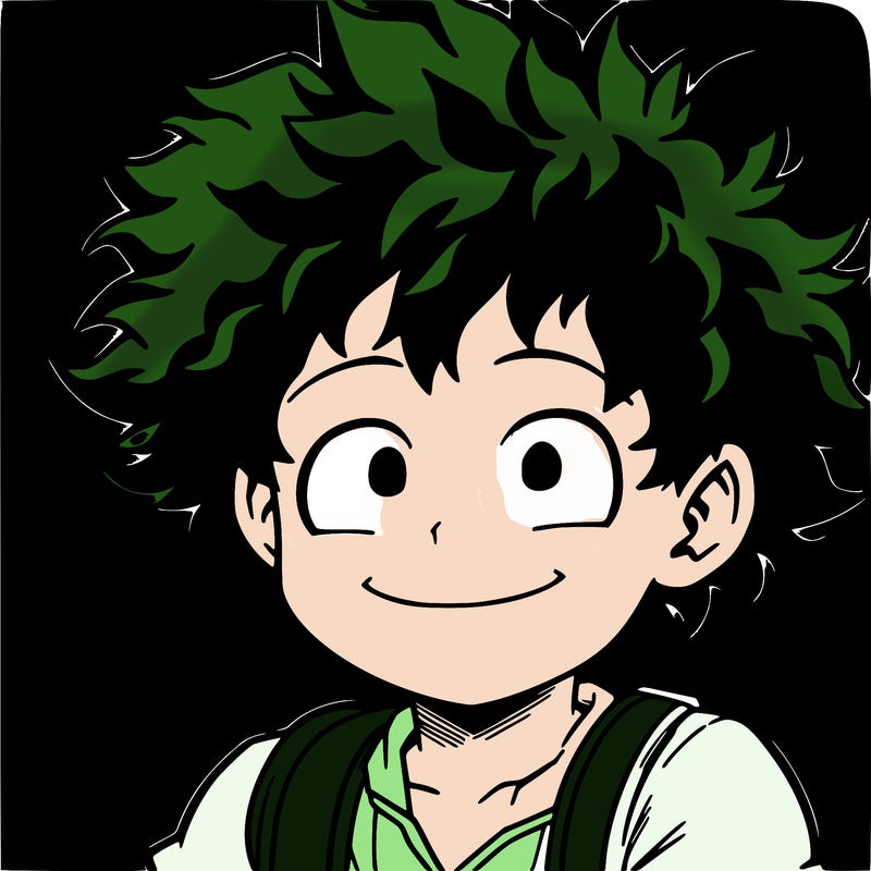 deku smiling