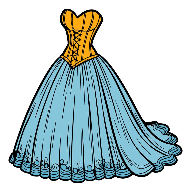 wedding dress-corset and a long and flowy skirt