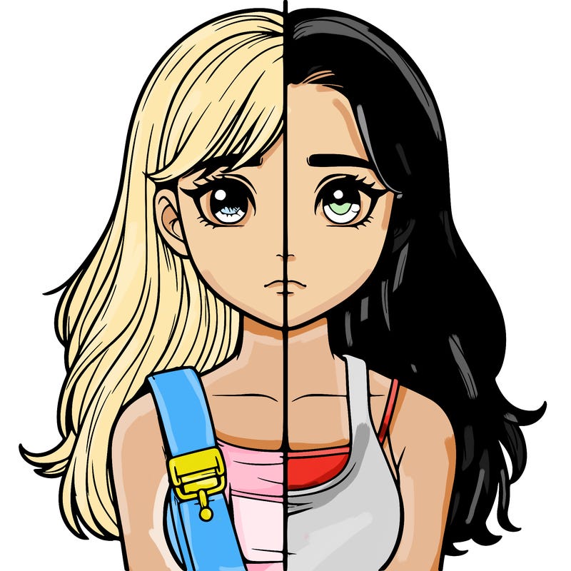 realistic girl split