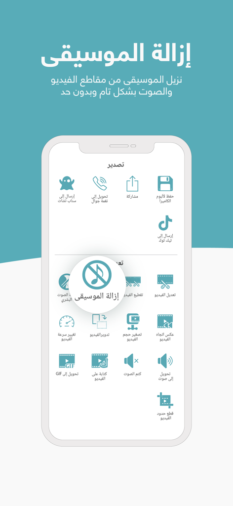 Interface of the File Manager app highlighting the music removal feature for videos and audio.