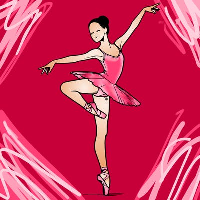 realistic person doing ballet