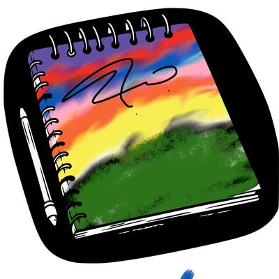 a blank sketch pad