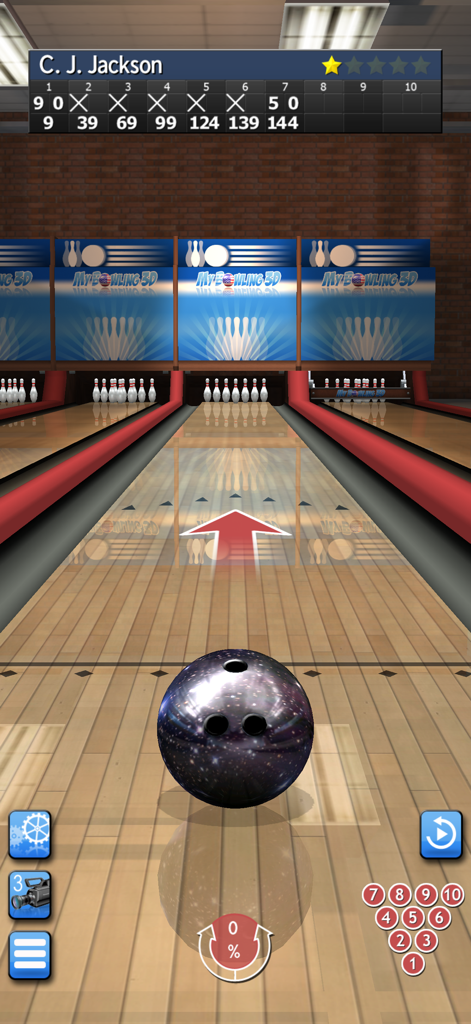 My Bowling 3D - 3D bowling simulation with a galaxy ball and realistic lane environment