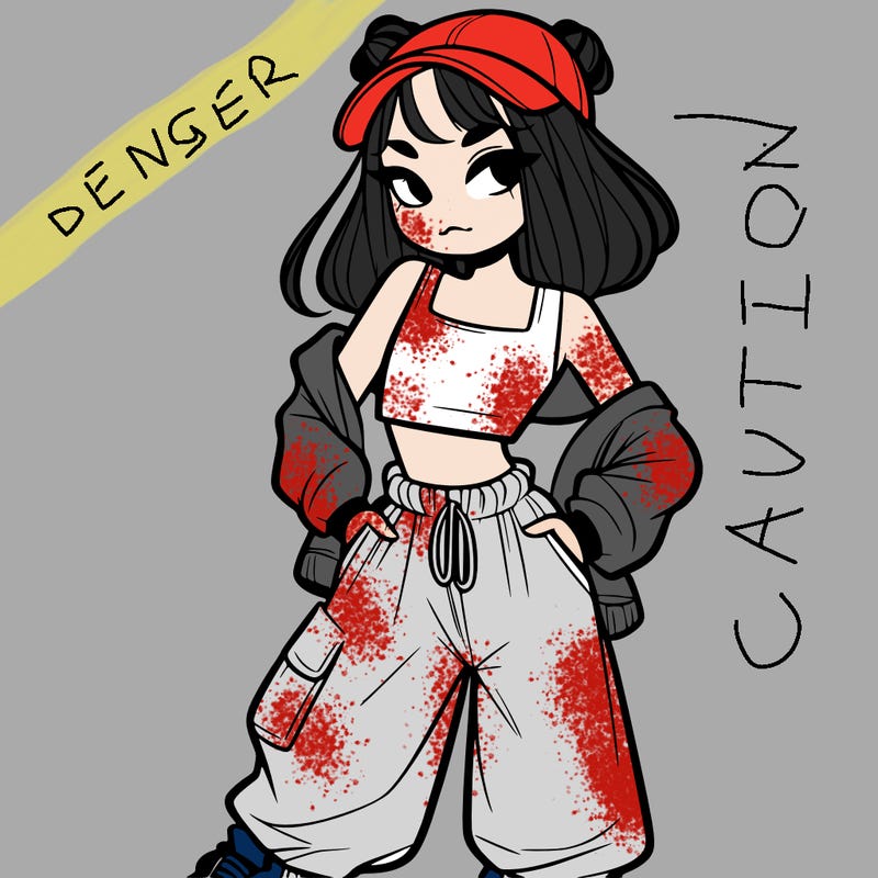 girl in crop top and baggy pants