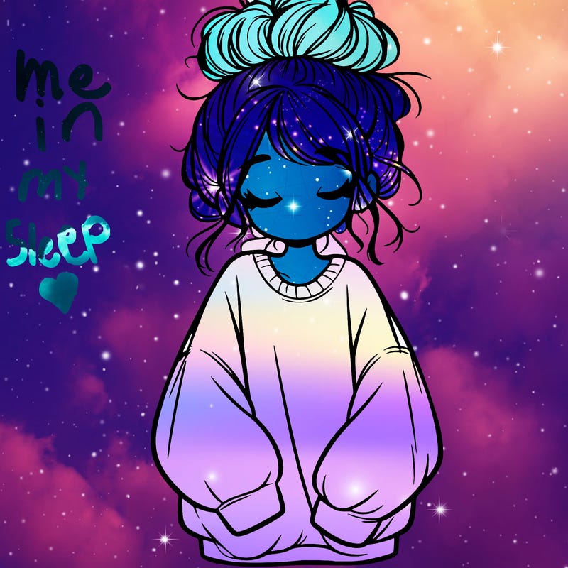 girl with baggy sweatshirt and messy bun