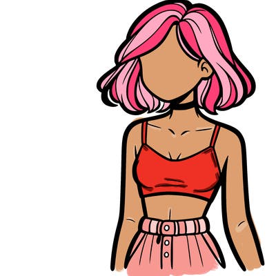 girl with crop top