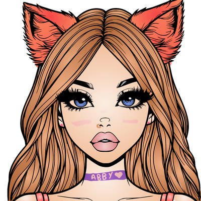 realistic girl with fox ears and realistic lips