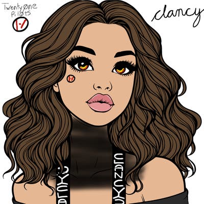 realistic girl with wavy hair and lips