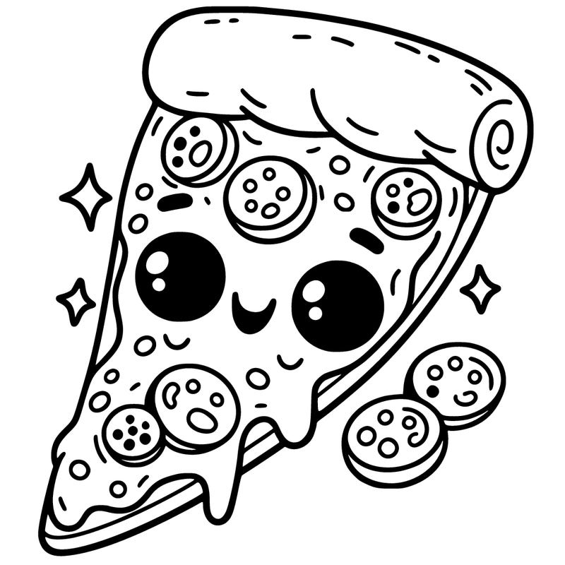 pizza slice with a face