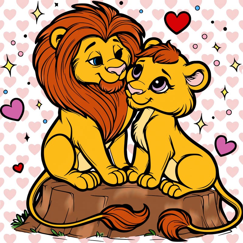 lion and lioness inlove
