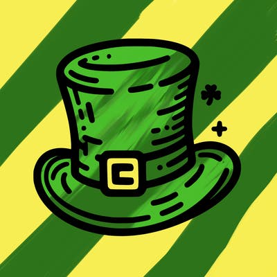 st patrick hat with thin lines