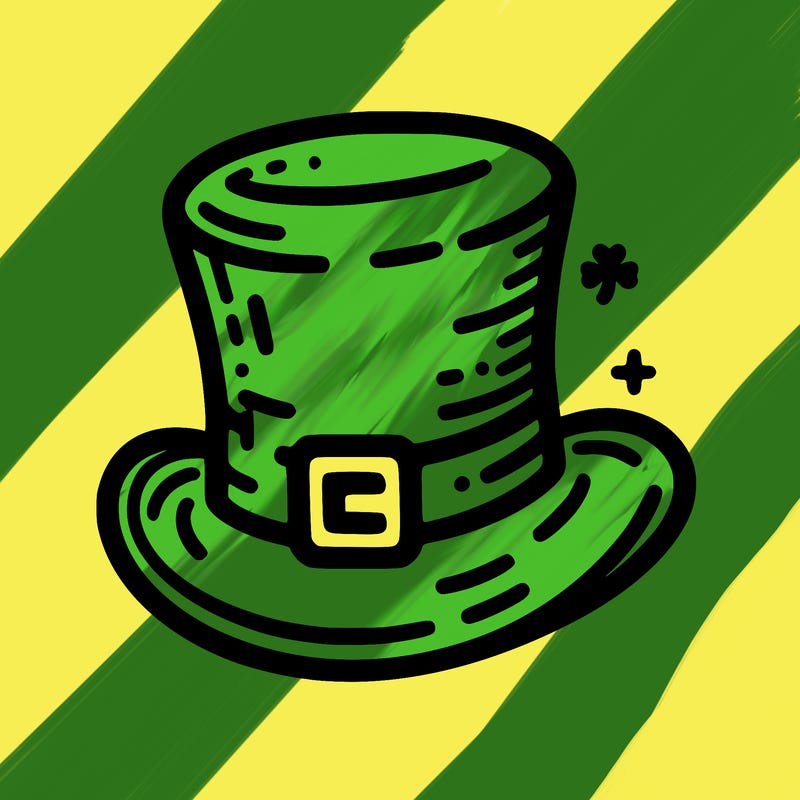 st patrick hat with thin lines