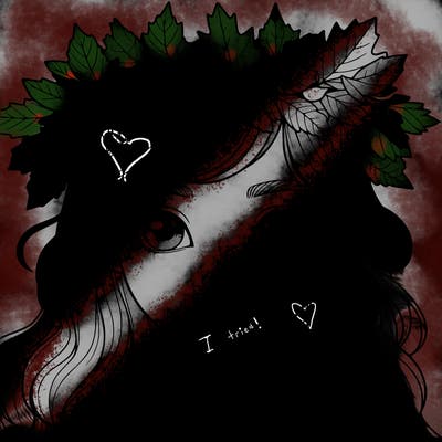 realistic girl with fall leaf crown