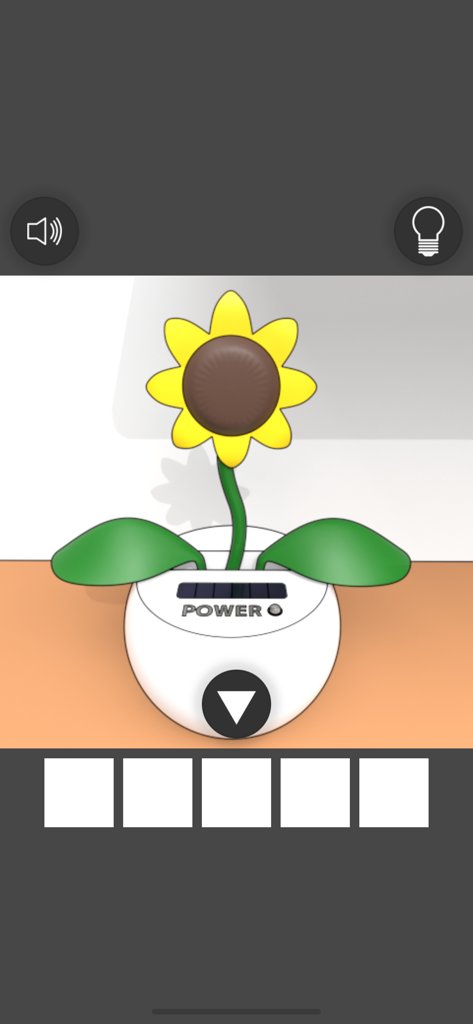 Computer Office Escape - A solar powered sunflower toy sitting on a desk as a puzzle clue in Computer Office Escape.