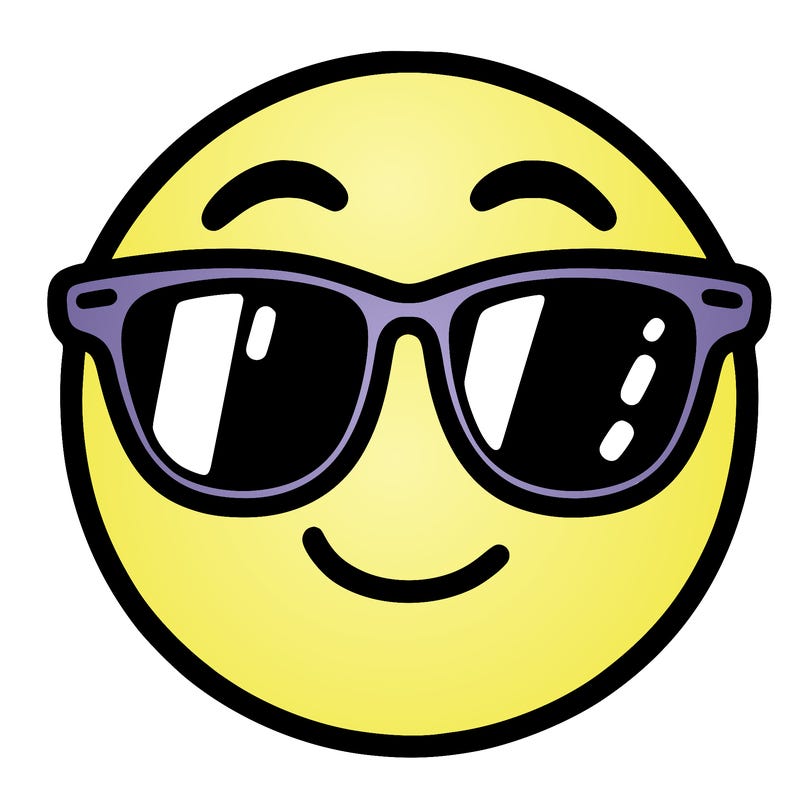 emoji with sunglasses