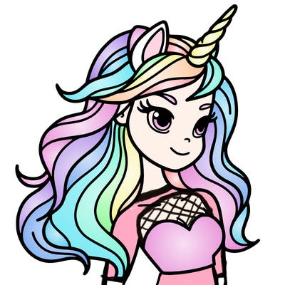unicorn woman in person