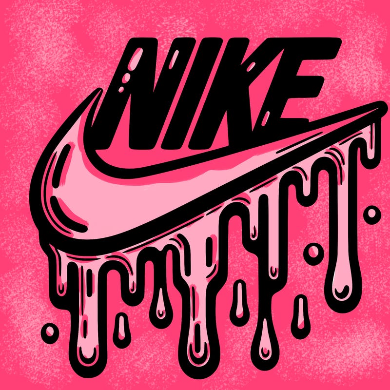 dripping nike logo