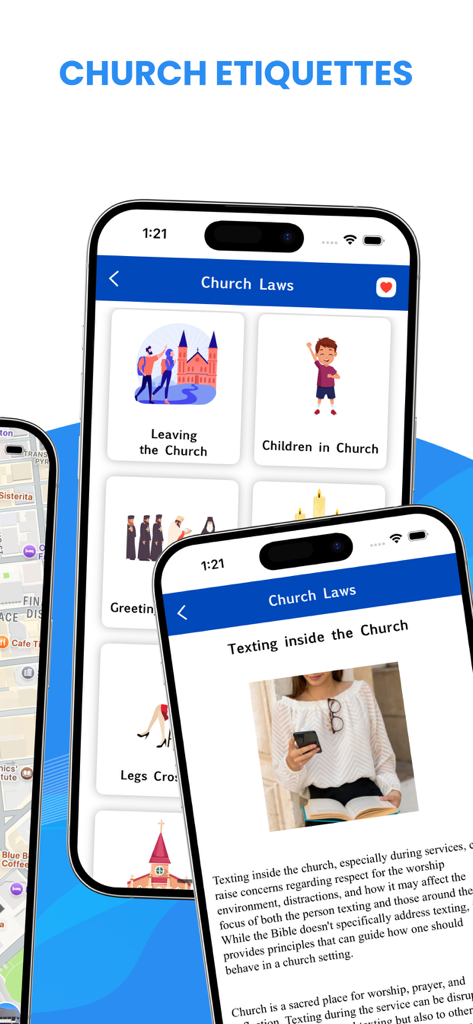 Amplified Bible - Una interfaz de smartphone que muestra la etiqueta y las leyes de la iglesia dentro de la aplicación Biblia Amplificada