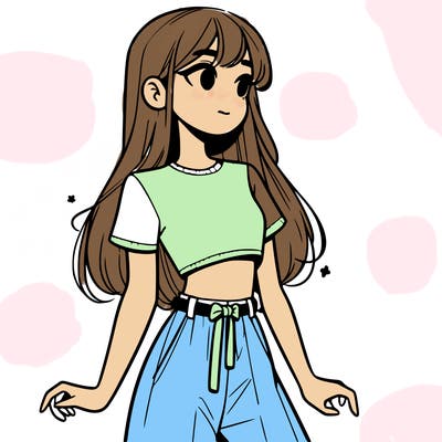 girl in a cute crop top