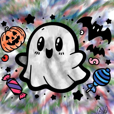 halloween cute little ghost