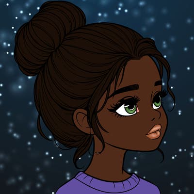 realistic girl with bun