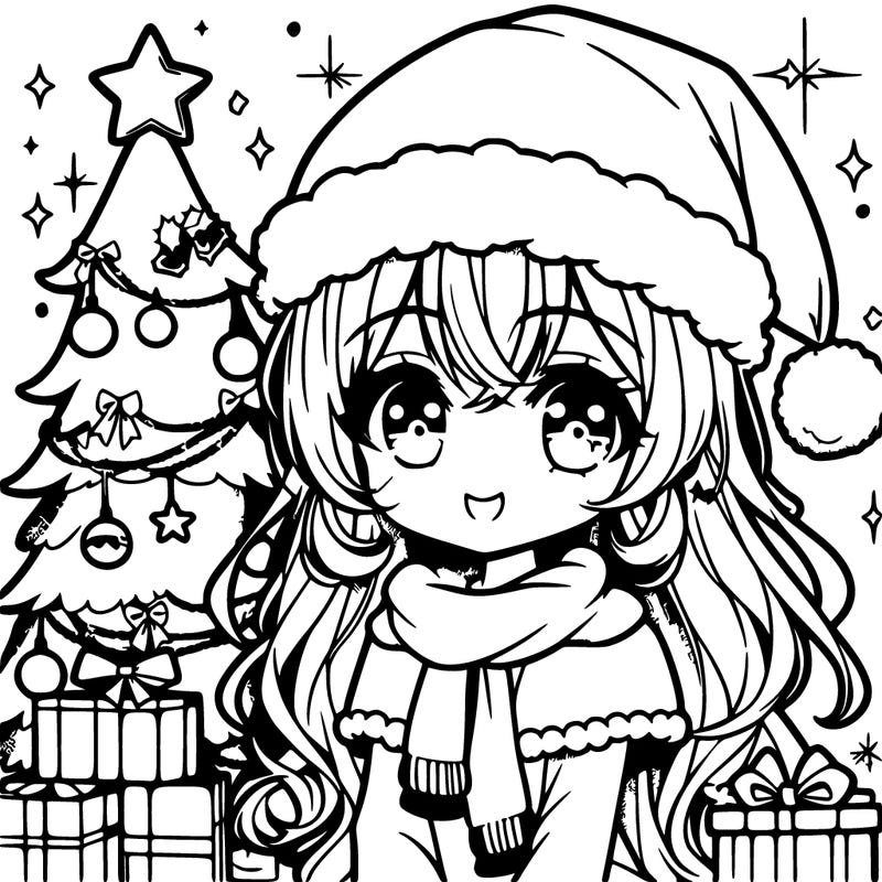 christmas manga girl