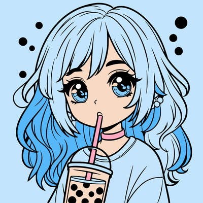 girl with boba