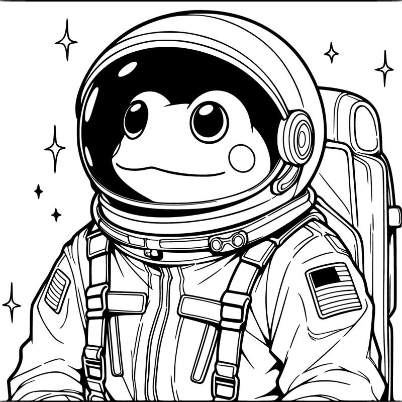 anime frog astronaut