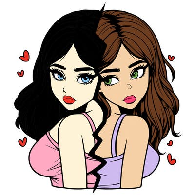 realistic girl split