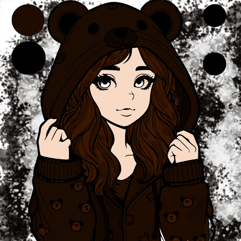 realistic girl in a animal pjs hoodie