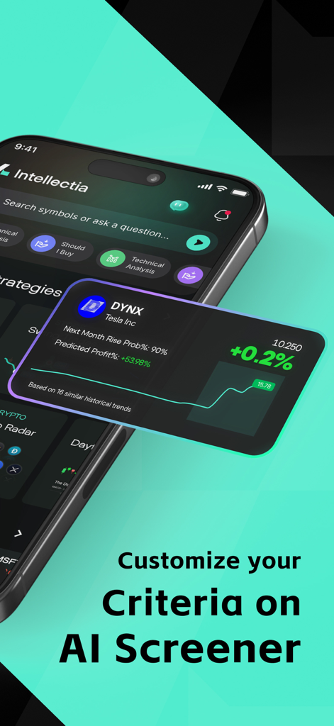 Intellectia: AI Trading Signal - Intellectia App KI-Screener mit Aktienaufstiegswahrscheinlichkeit und prognostizierter Gewinnsanlayse