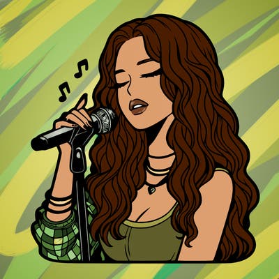 realistic female singer