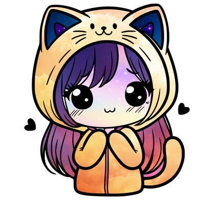 shy girl in a cat suit