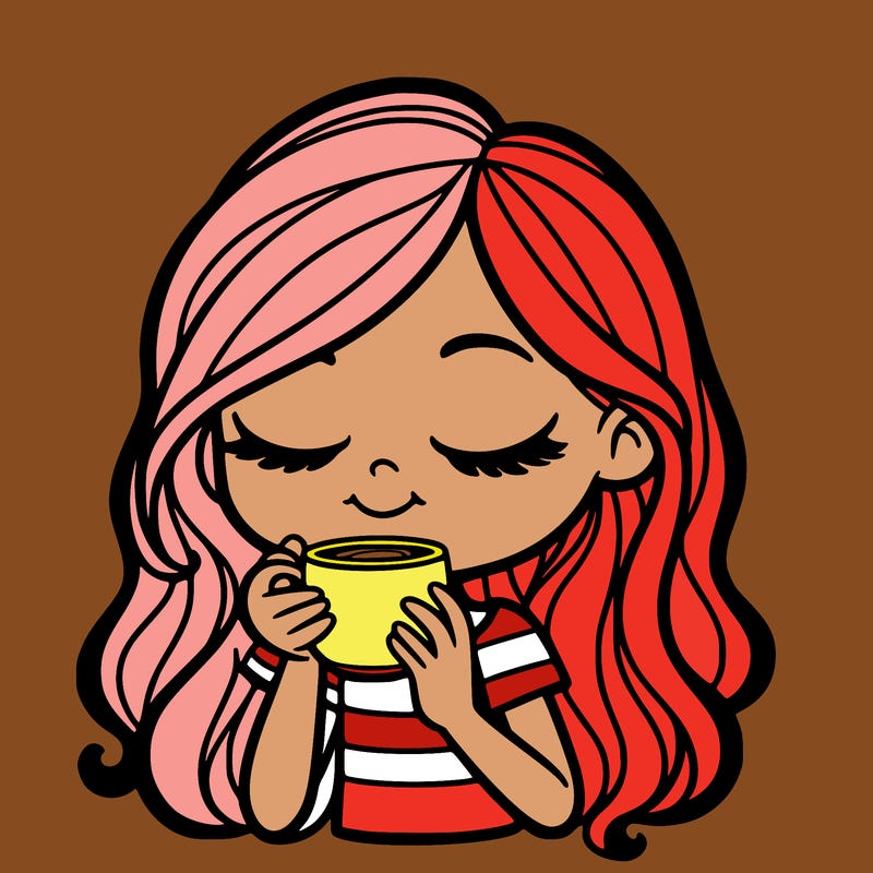 girl drinking coffee