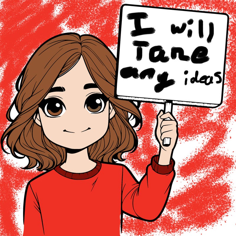 realistic girl holding up a sign