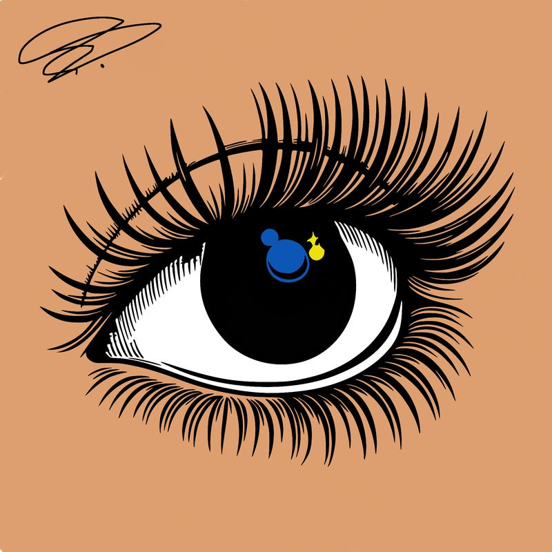 realistic eye long eylashes