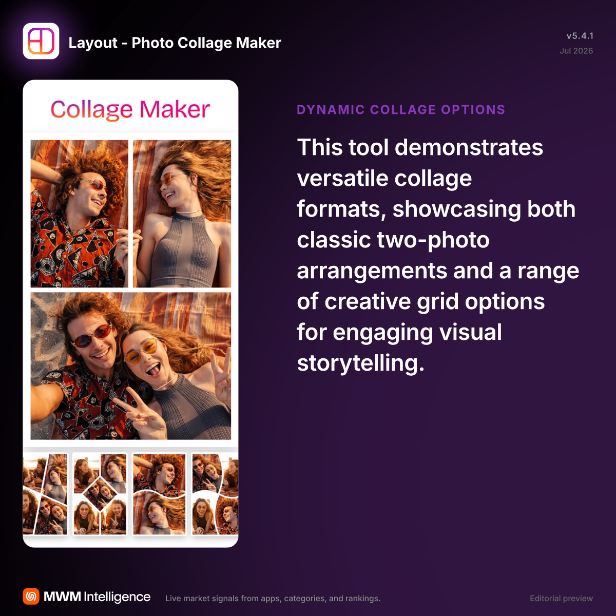 Layout - Photo Collage Maker - Graphics & Design App | MWM