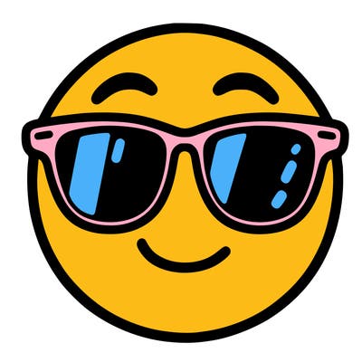 emoji with sunglasses