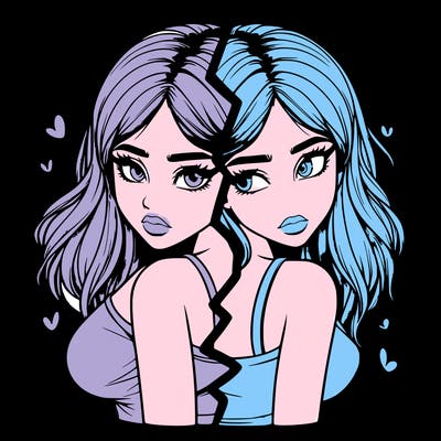 realistic girl split