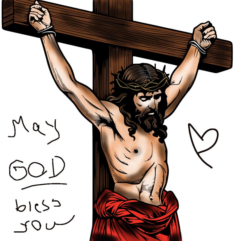 jesus realistic on the cross