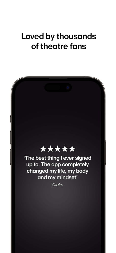 5-Sterne-Nutzerbewertung für die National Theatre at Home App