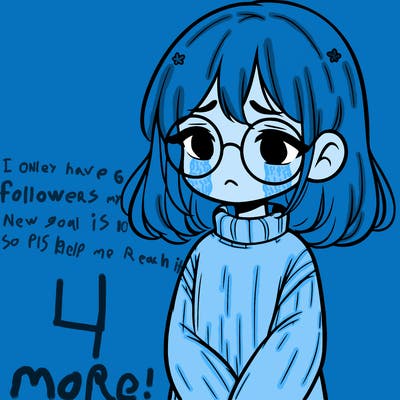 sad girl with glasses in a sweater