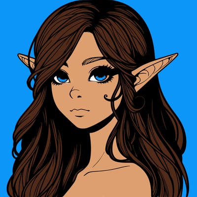 elf girl realistic dark fantasy