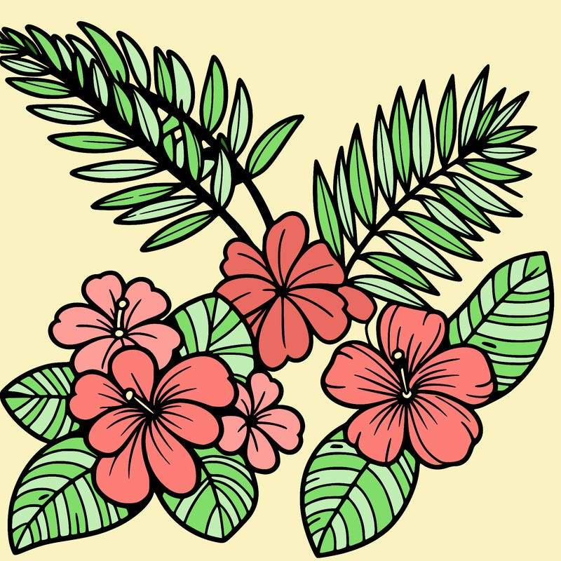 flowers but tropical