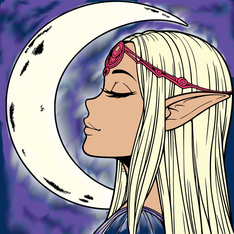 a realistic moon elf