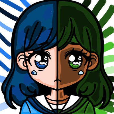 a split of a girl