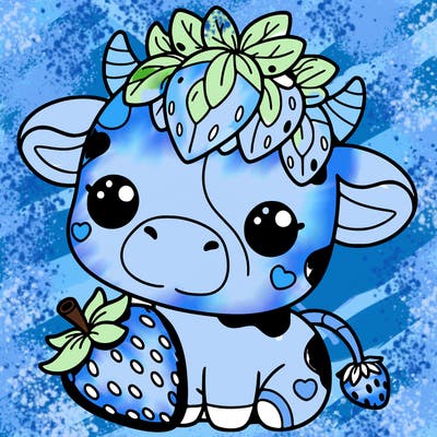 cute strawberry cow