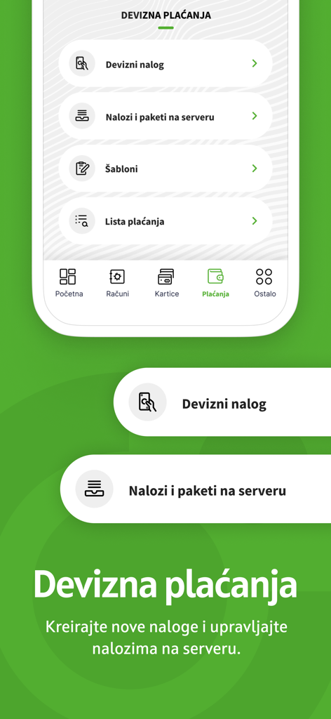 OTP biznis m-bank - OTP biznis m-bank mobile app screen for foreign currency payments and order management