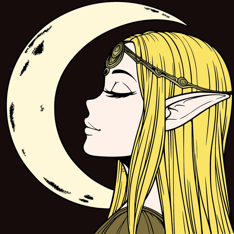 a realistic moon elf
